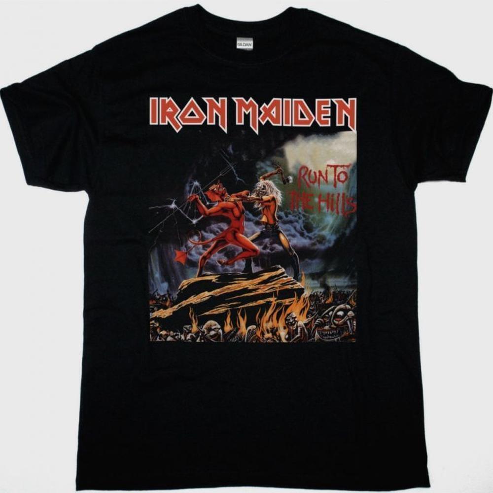 Iron Maiden Run To The Hills Classic Metal Band New Black Fan T-Shirt